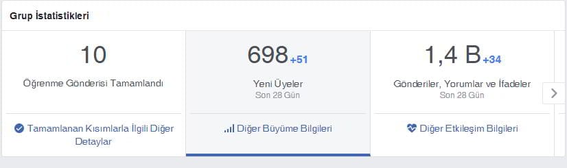 facebook grup istatistikleri