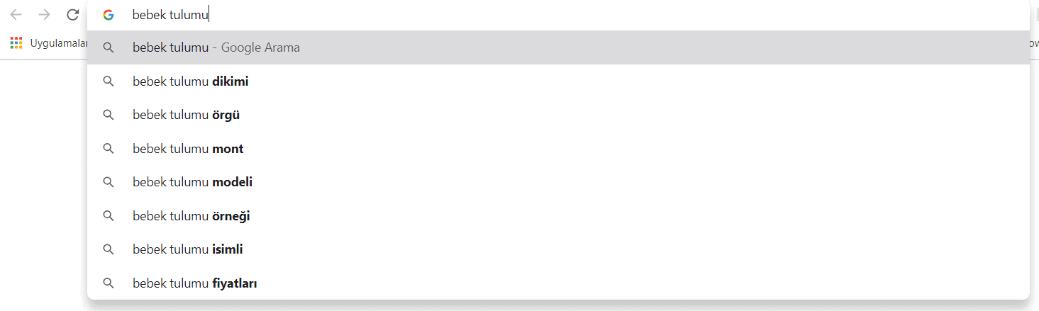 anahtar kelime örnek