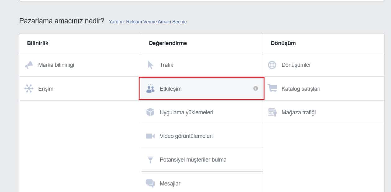 facebook reklam modelleri