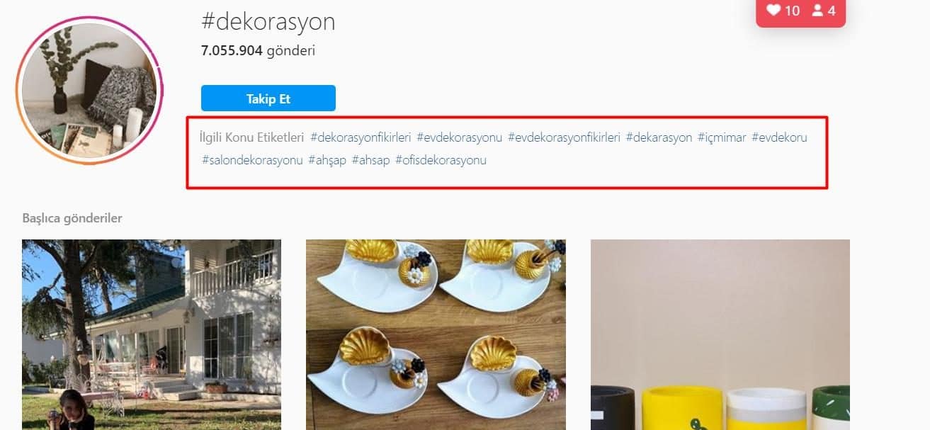 instagram hashtag bulmak