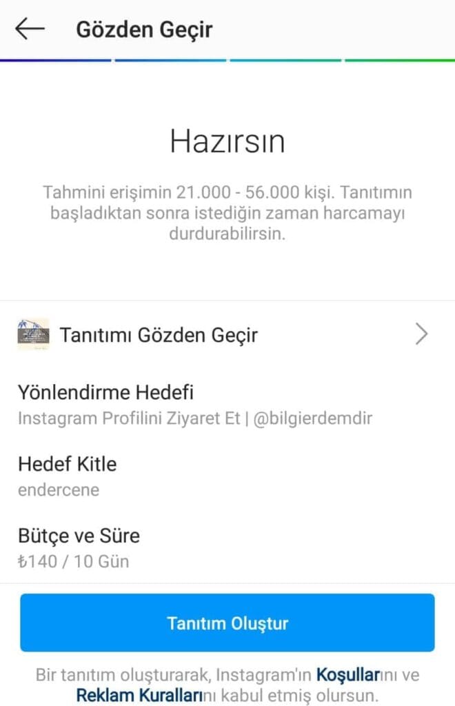 instagram reklam hazır