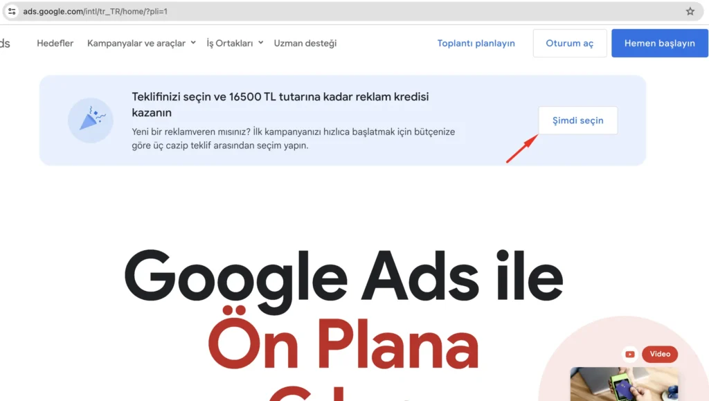 Google Reklam Verme